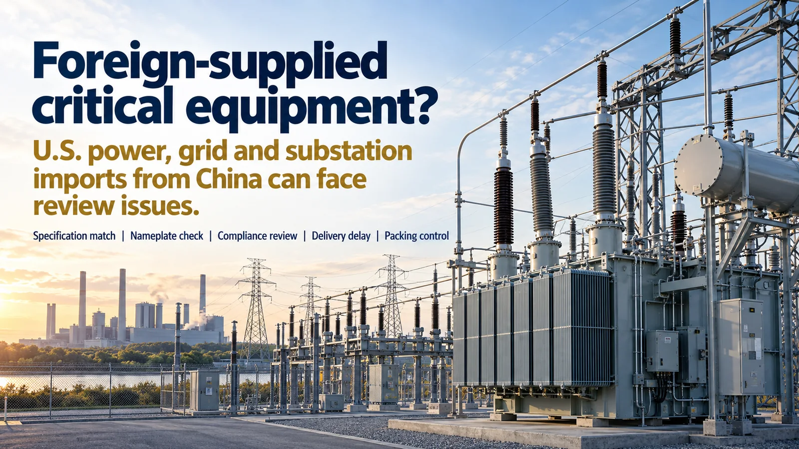 Foreign supplied power grid and substation equipment specification and compliance review.