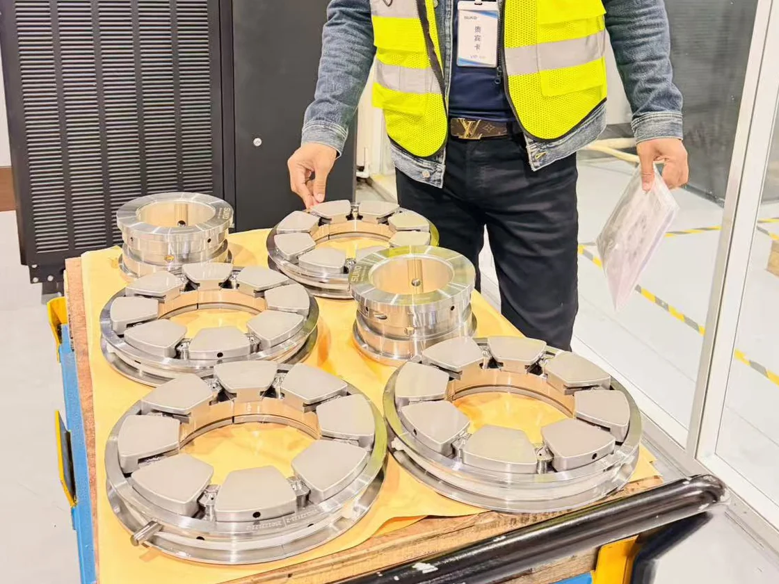 Radial and thrust bearing components reviewed before export packing